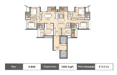 4 BHK-1960 SqFt
